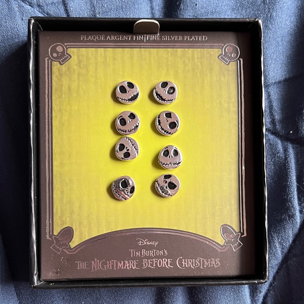 Disney The Nightmare Before Christmas Silver Earrings